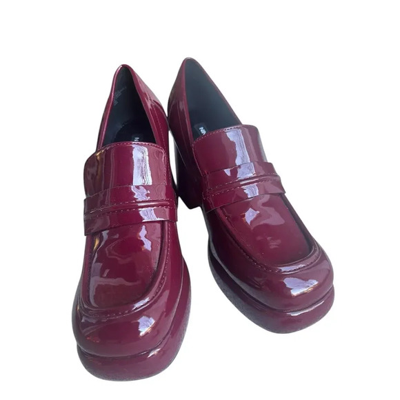 Nine West Women's Verge Loafer Pump Block Heel Squared Toe. Classic Look. SZ-8.5 - Picture 2 of 6